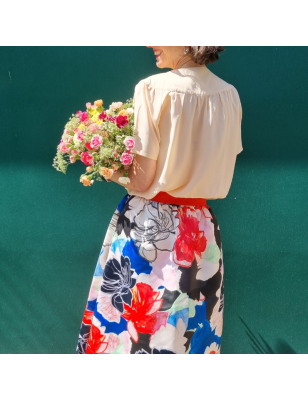 La Jupe Trois-Quart - Eclat fleuri