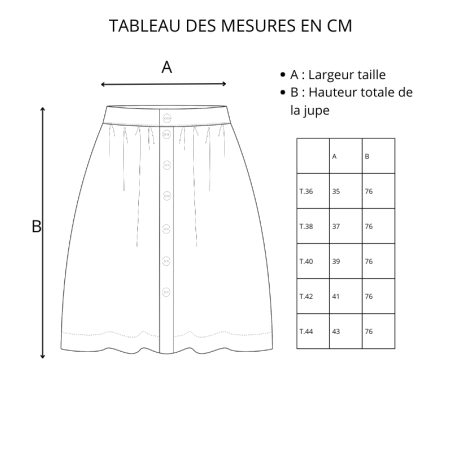 La Jupe Trois-Quart - Tartan en laine upcyclée